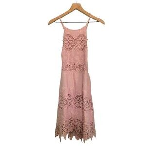 Altar'd State Blush Pink Lace Mini Dress Low Back Size Medium